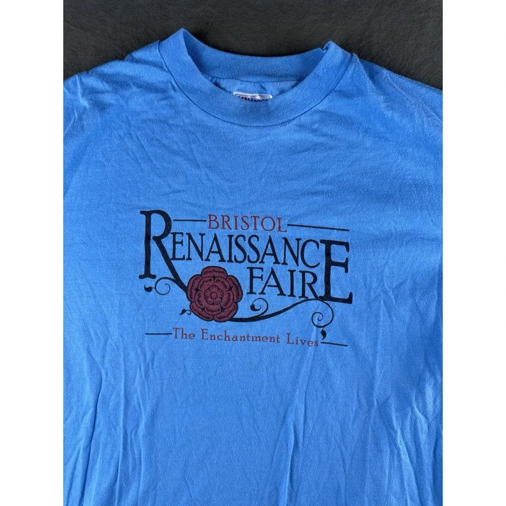 Vintage 80s Bristol Renaissance Faire Hanes Fifty Fifty USA T-Shirt XL